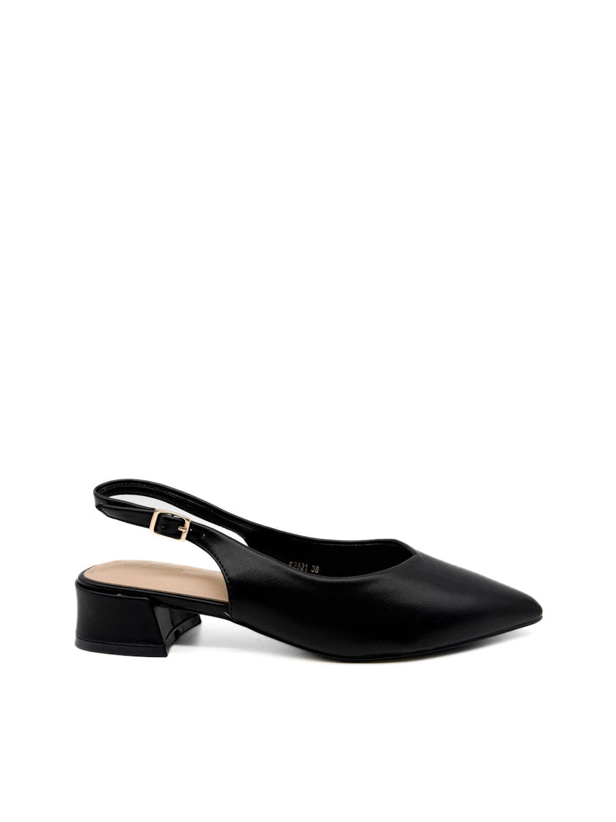 Zapatos Elegantes Destalonado de Tacón Bajo