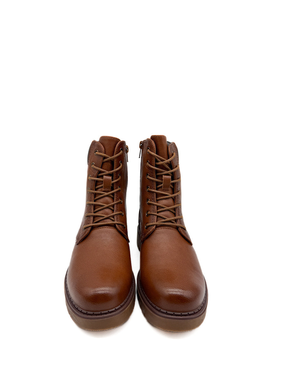 Bota Militare con Cremallera Lateral y Suela de Alto Agarre