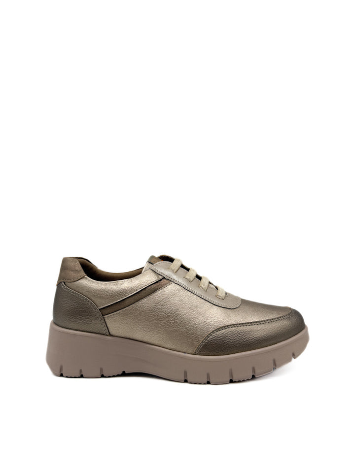 Zapatilla Deportiva con Suela Extra Ligera y Diseño Metálico Sofisticado