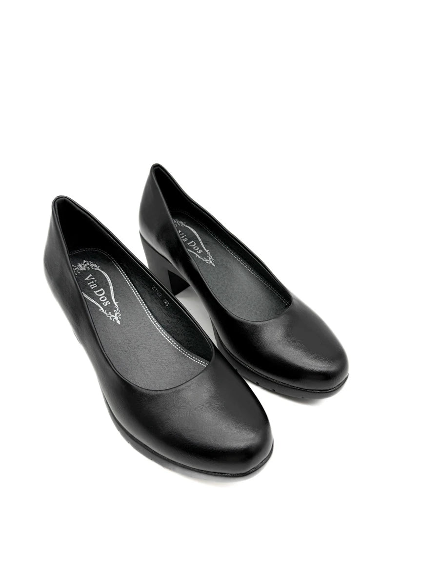 Zapatos de Salón con Tacón Ancho y Plataforma Cómodos