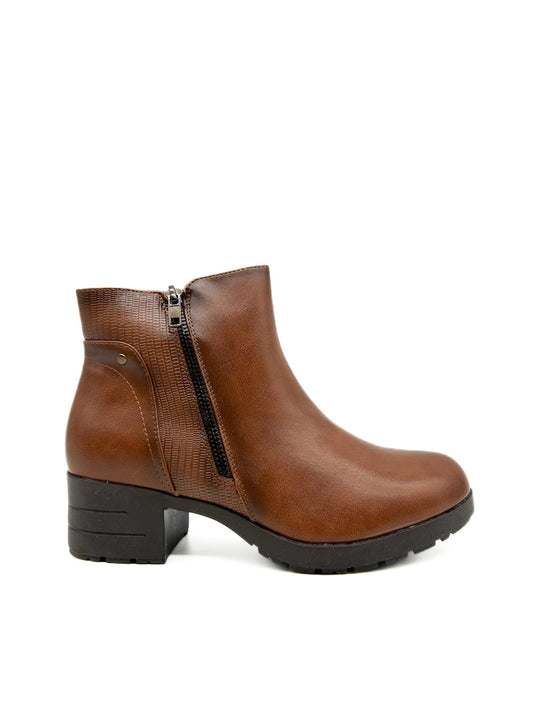 Botines Tacón Medio Referencia FJ1155 Camel