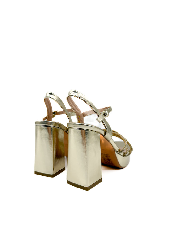 Sandalias Plataforma de Fiesta con Brillo