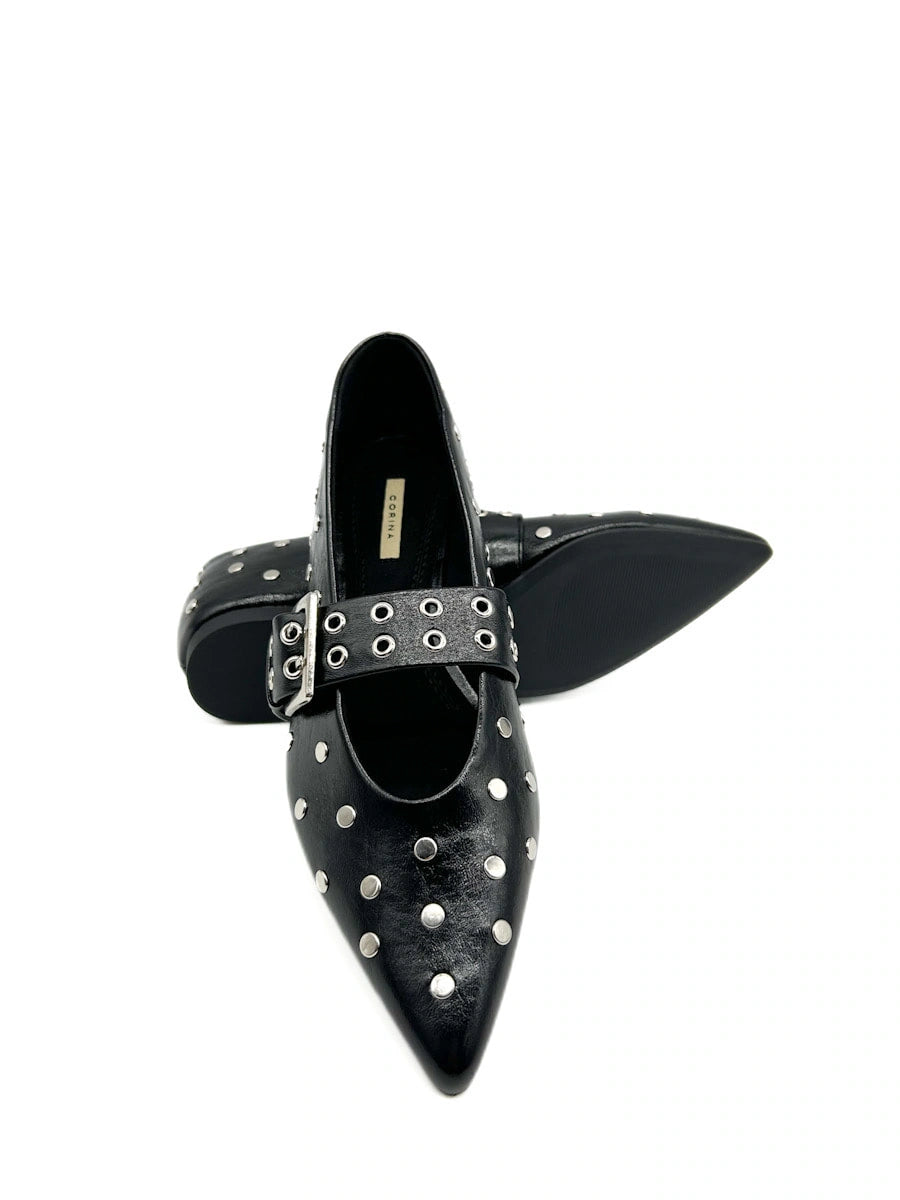Zapatos Planos Mary Jane con Remaches Corina M5230