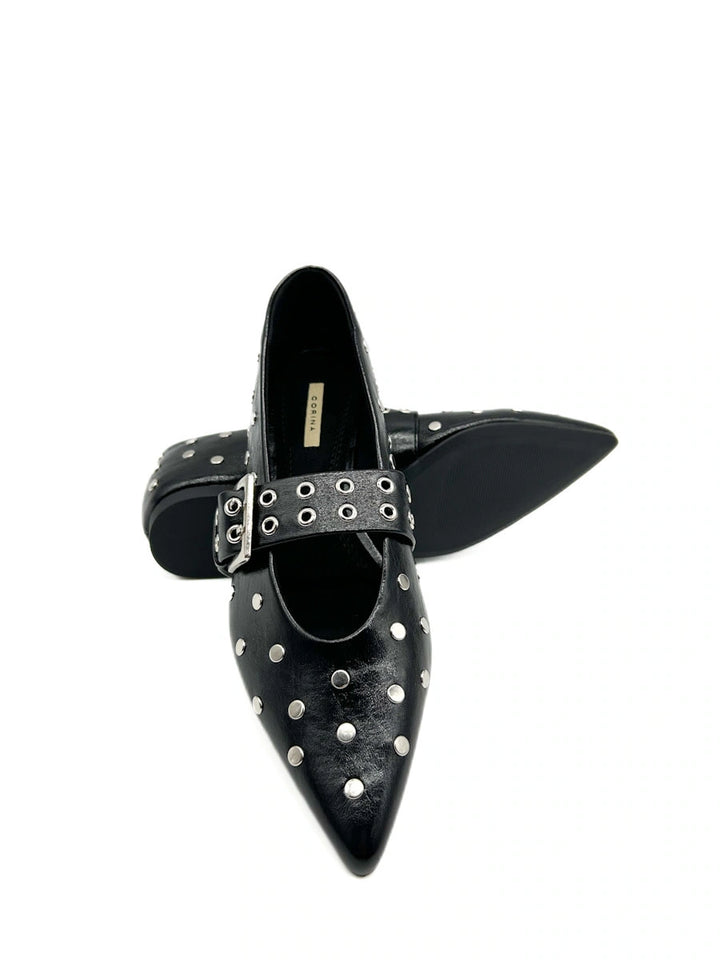 Zapatos Planos Mary Jane con Remaches Corina M5230