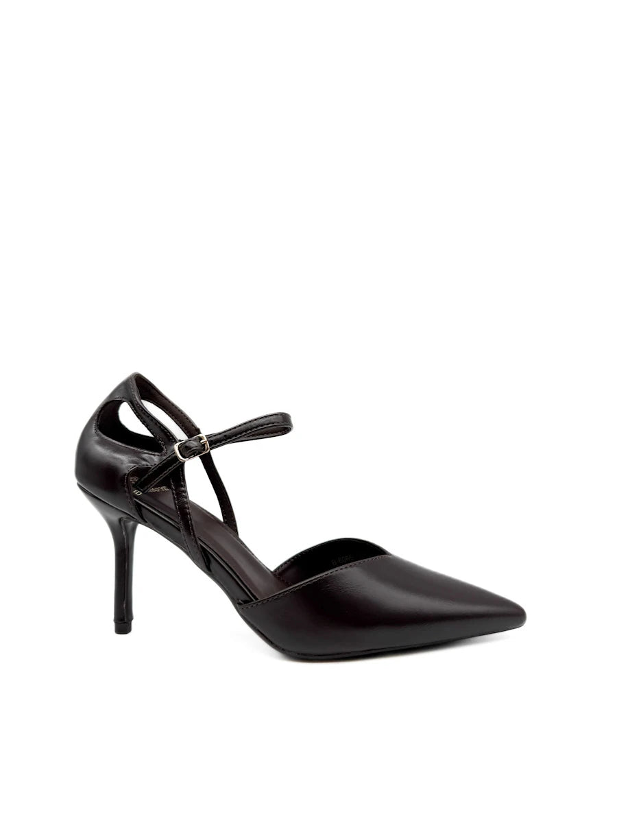 Zapatos de Salón con Tacón de Aguja, Punta Afilada y Tira con Hebilla
