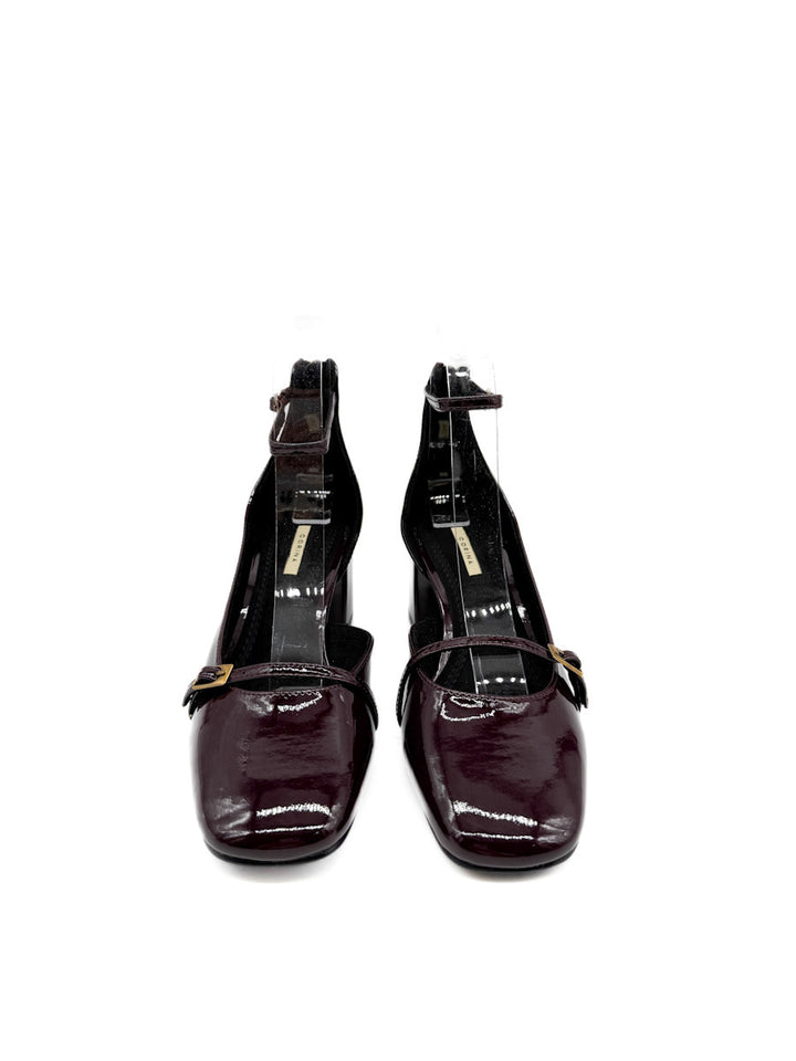 Zapatos de Tacón de Charol con Puntera Cuadrada, Corina M5750
