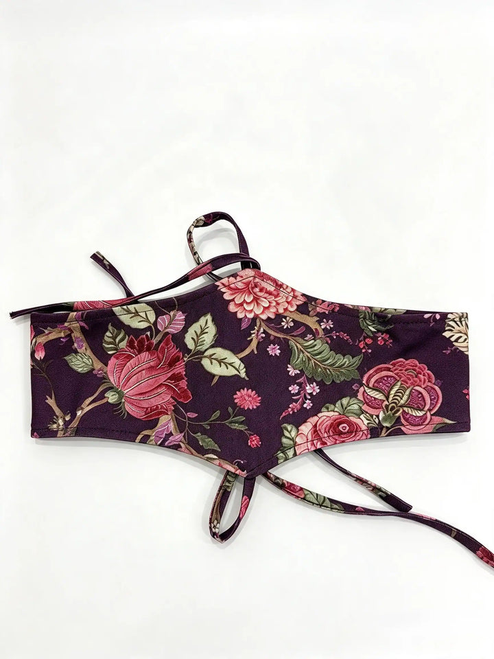 Fajín Reversible Floral con Lazadas – Estilo Boho Chic