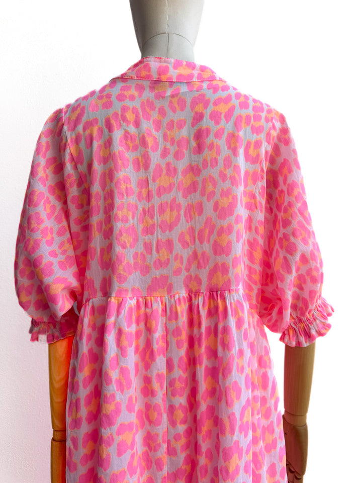 Vestido Largo Animal Print en Colores Vibrantes