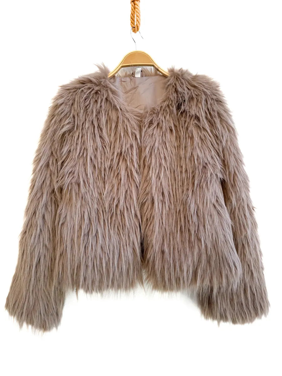 Chaqueta de Pelo Sintético Corta