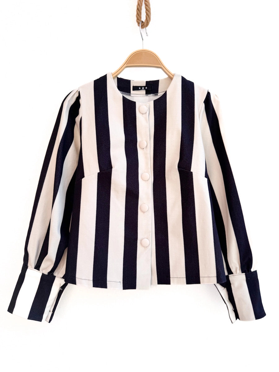 Conjunto de Blusa y Falda a Rayas – Venta por Separado