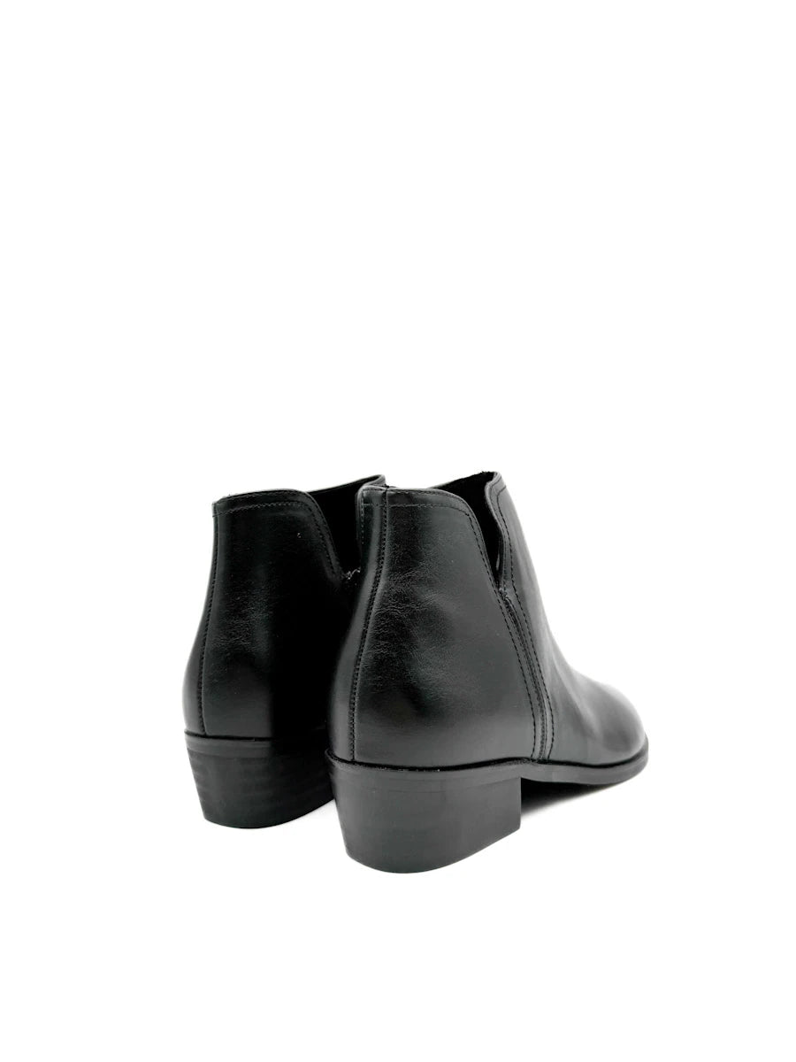 Botines Cowboy de Mujer con Puntera Metálica y Tacón Bajo