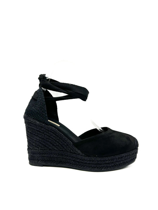 Alpargatas Cuña Yute Corina M5388 Negro