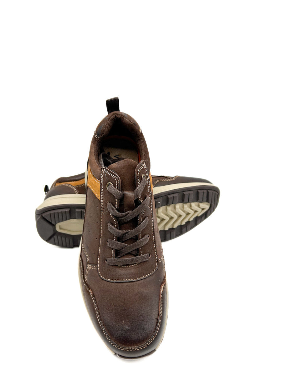 Zapatos Casuales de Piel en Marrón con Detalles en Cuero