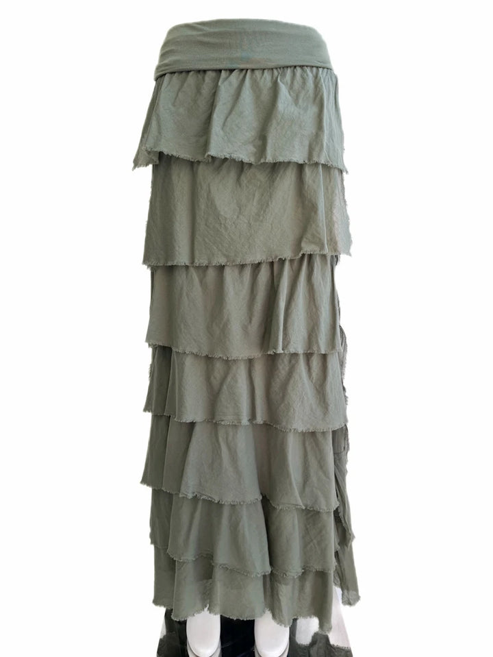 Falda larga con volantes – Estilo bohemio