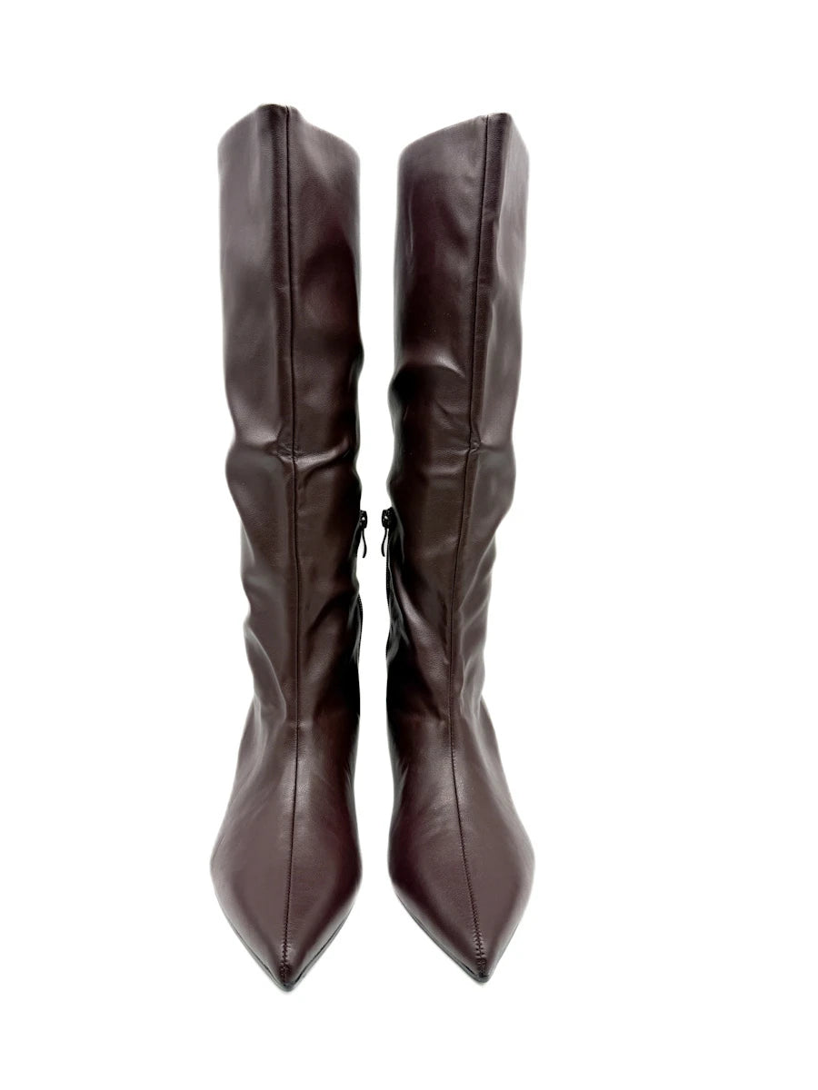 Corina Botas Altas de Tacón Chupete y Punta Afilada