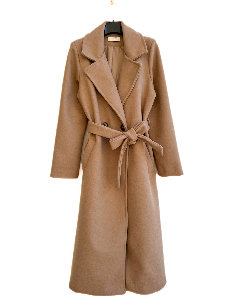 Abrigo Largo Cruzado 2262 Camel única