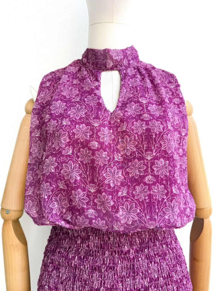 Vestido corto frunces