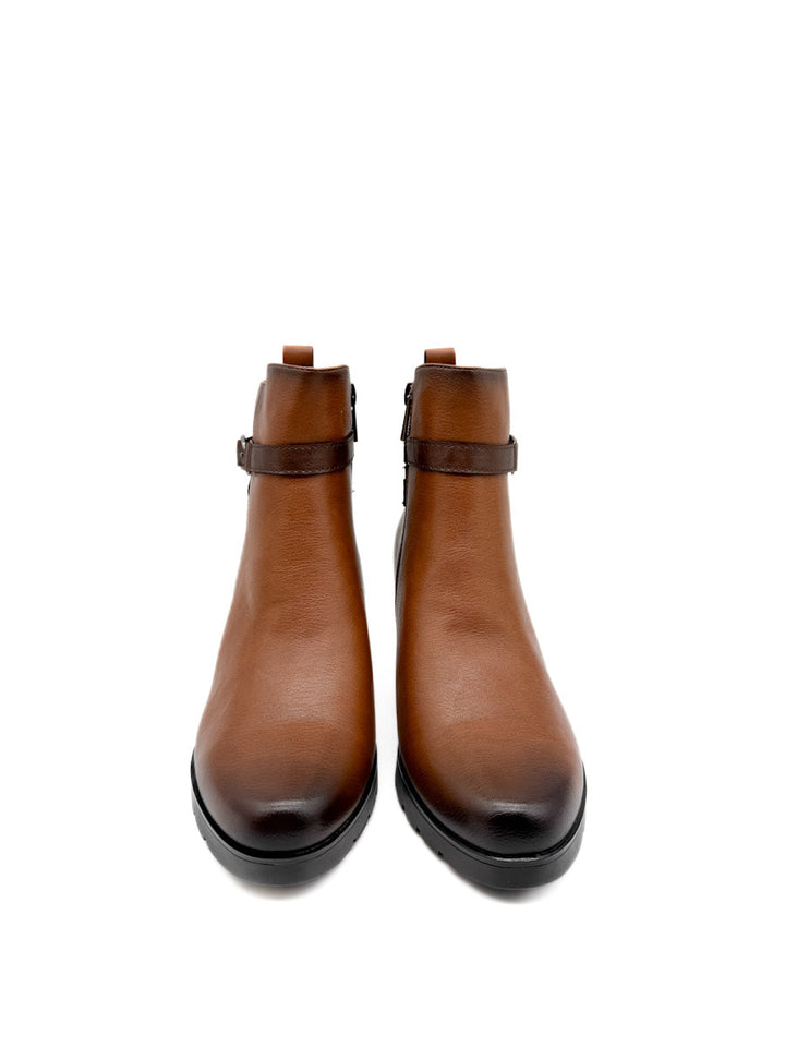Botines de Tobillo con Tacón y Correa Decorativa