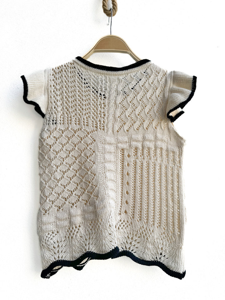 Blusa Vintage de Punto Calado