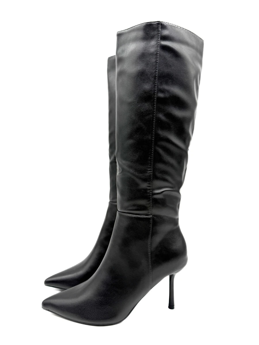 Botas Altas de Tacón de Aguja y Punta Afilada