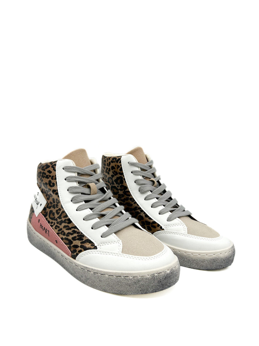 Zapatilla Alta Leopardo WX128