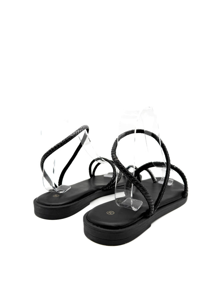 Sandalias Planas de Pedrería: Estilo y Brillo