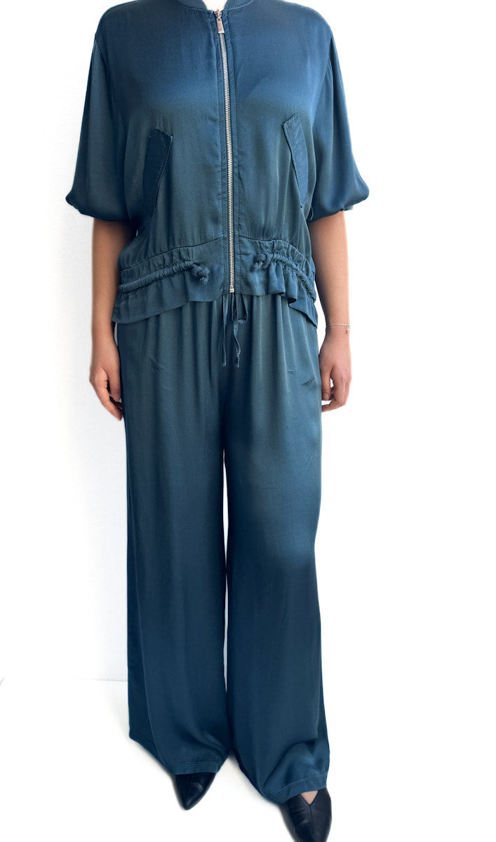 Pantalón recto satinado