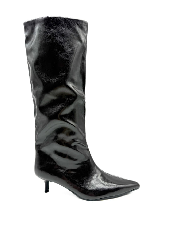 Corina Botas Altas de Tacón Chupete y Punta Afilada