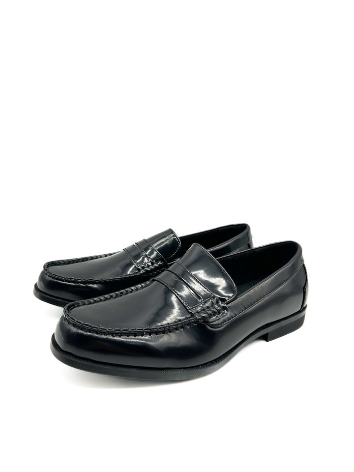 Mocasines de castellanos de cuero sintético negro