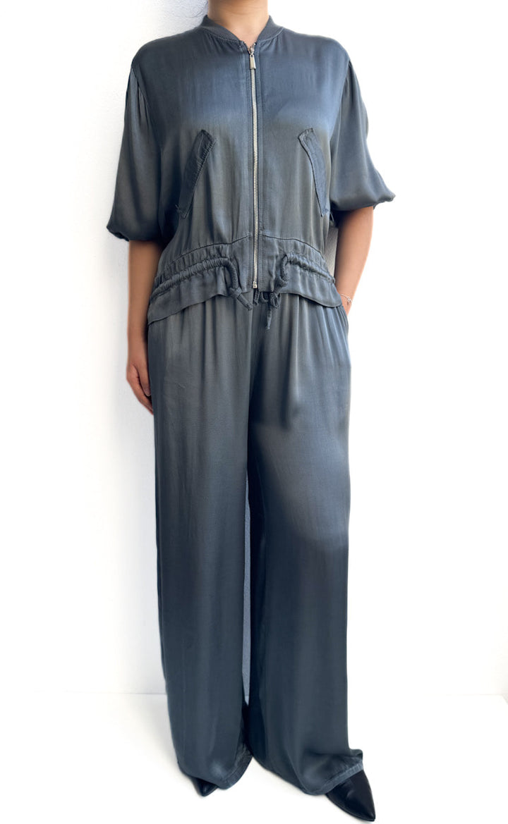 Pantalón recto satinado