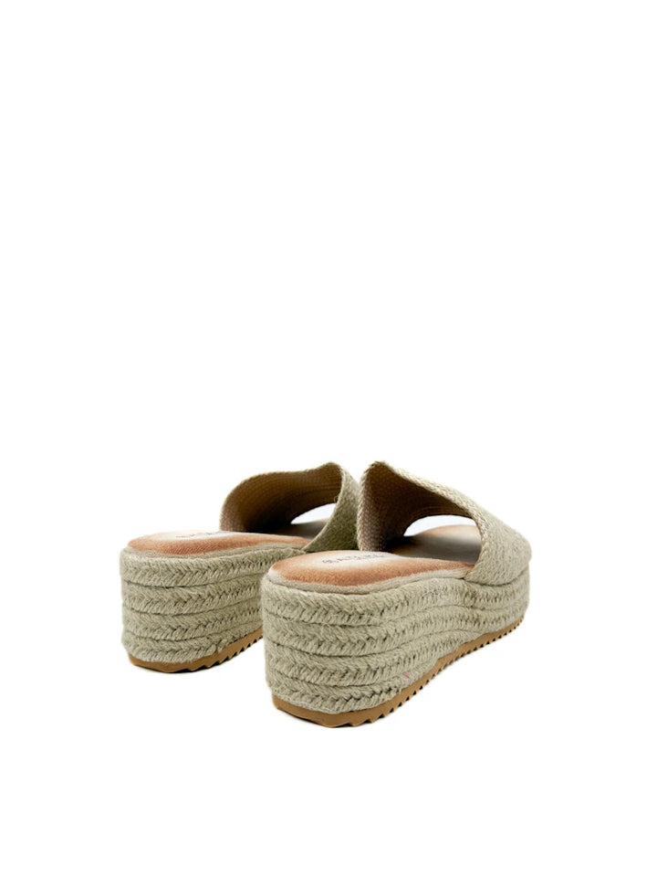 Sandalias con plataforma de yute trenzado