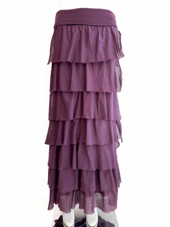 Falda larga con volantes – Estilo bohemio