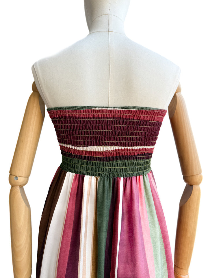 Vestido Largo Multicolor con Tirantes Ajustables