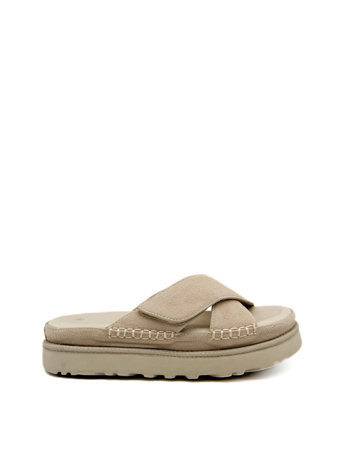 Sandalias de Antelina Tiras Cruzadas con  Velcro