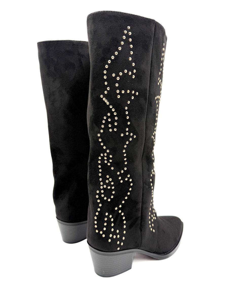 Botas Altas detalles Remaches Metálicos