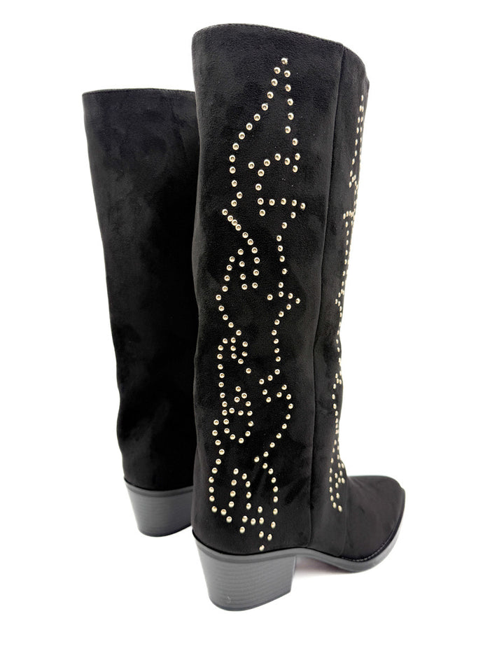 Botas Altas detalles Remaches Metálicos