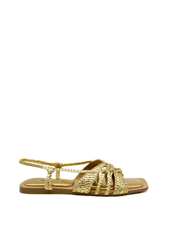 Sandalias Planas Trenzada Corina M4435 Oro