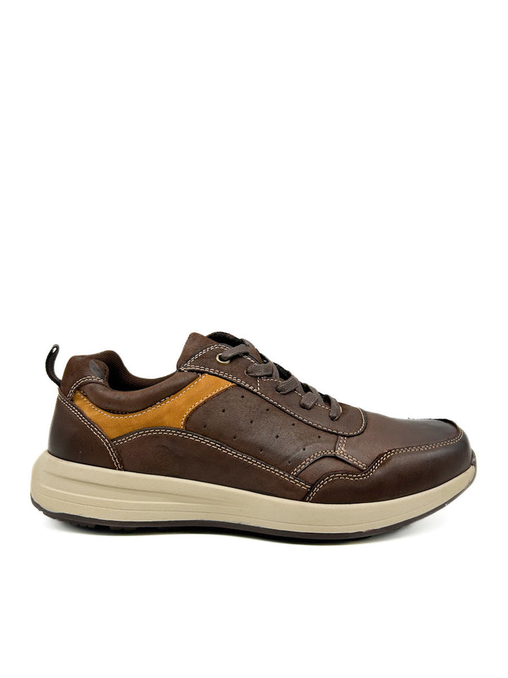 Zapatos Casuales de Piel en Marrón con Detalles en Cuero