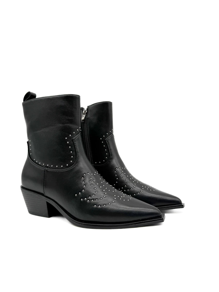 Botines Cowboy de Antelina con Tachuelas Decorativas