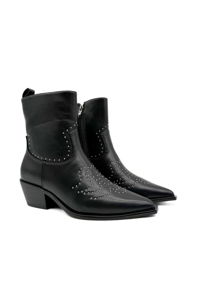 Botines Cowboy de Antelina con Tachuelas Decorativas