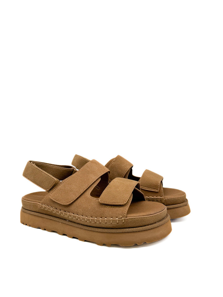 Sandalias Suela Gruesa Cierre de Velcro
