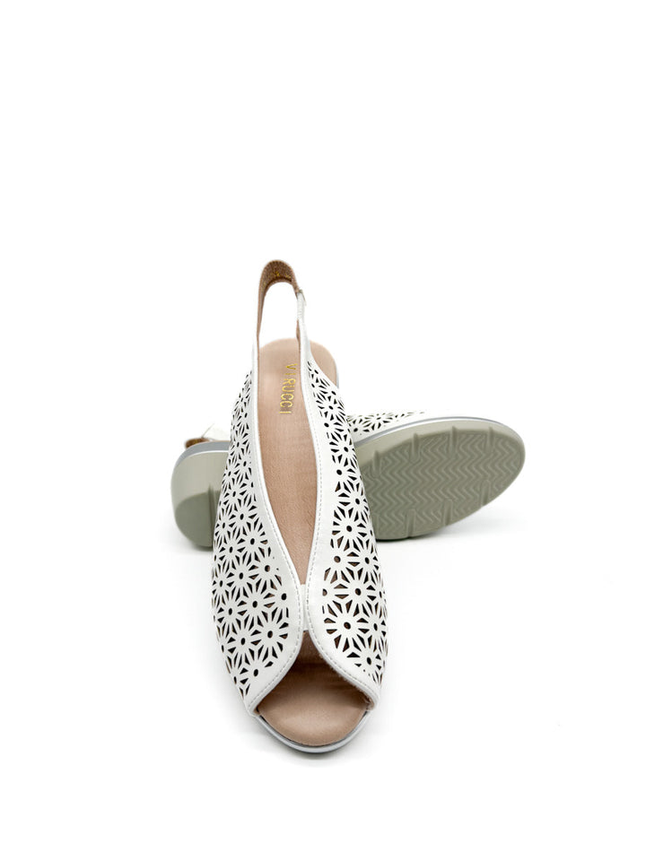Sandalias Cuña Media Caladas Mujer