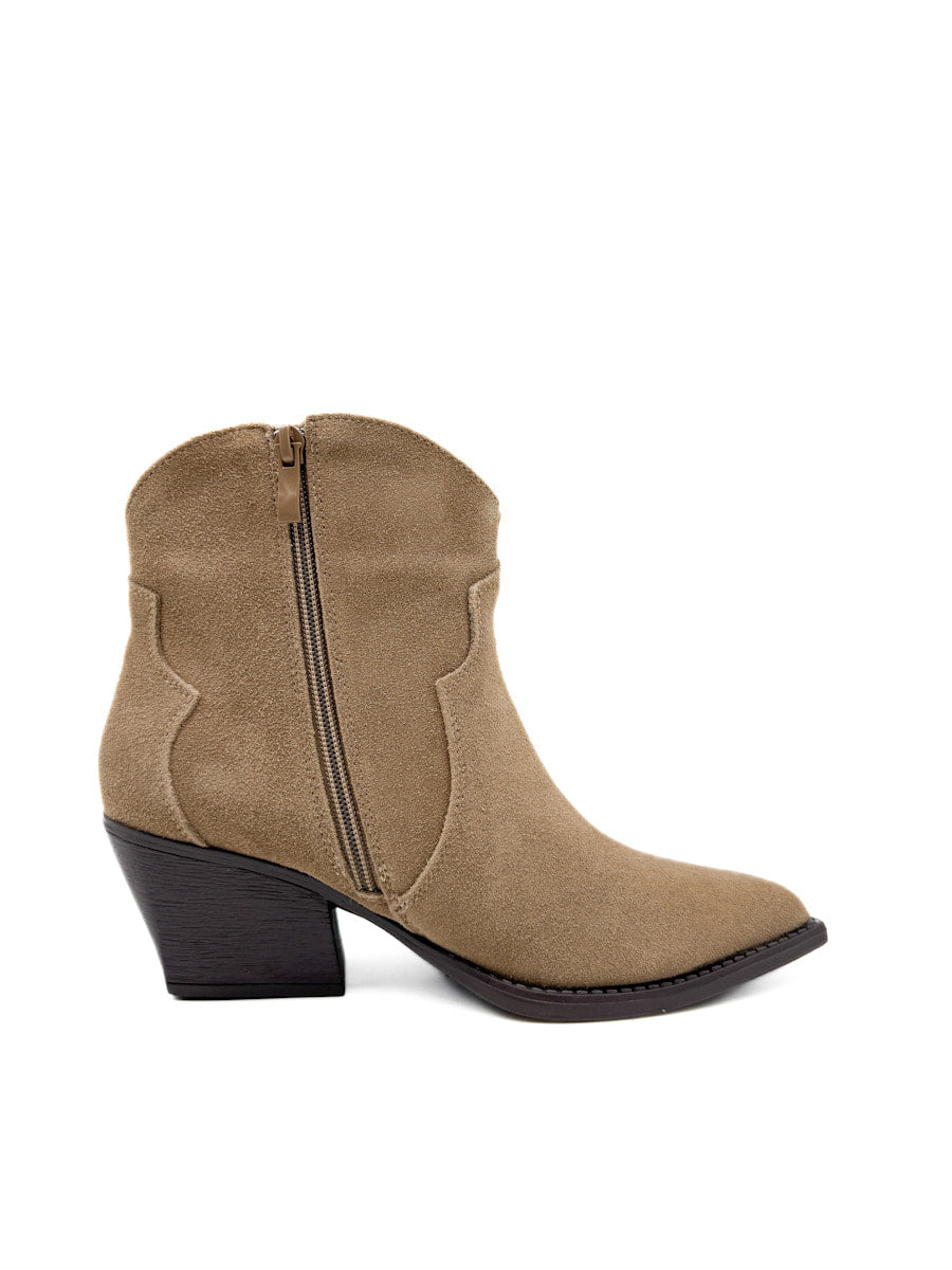 Botines Cowboy de Piel con Tacón Cuadrado