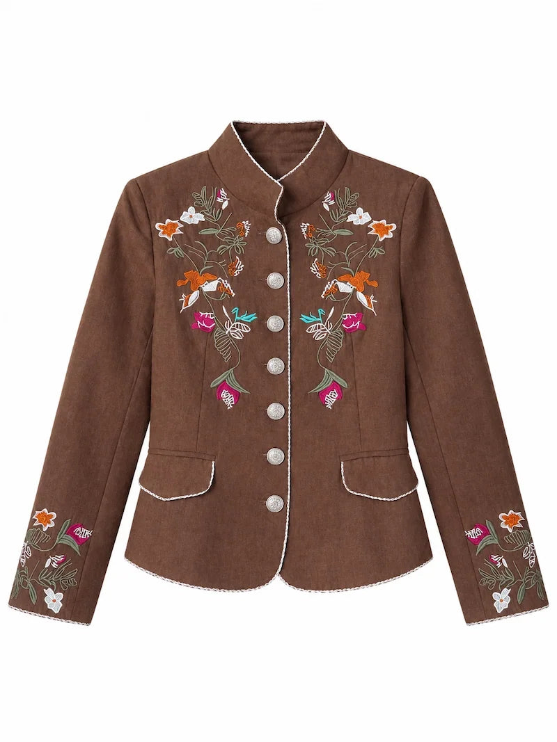 Chaqueta Bordada -Elegancia Floral
