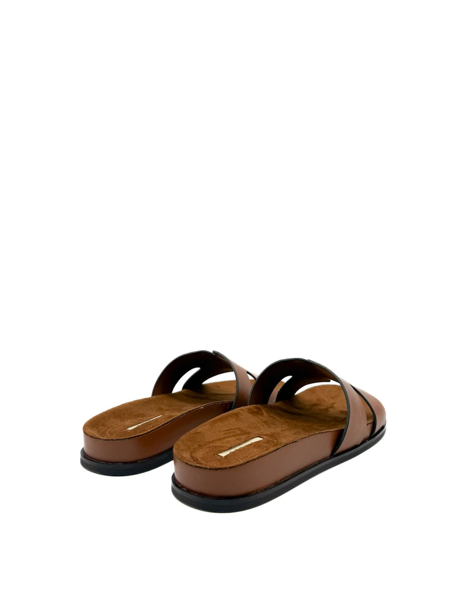 Sandalias Pala Corina en Piel Sintética con Diseño Troquelado