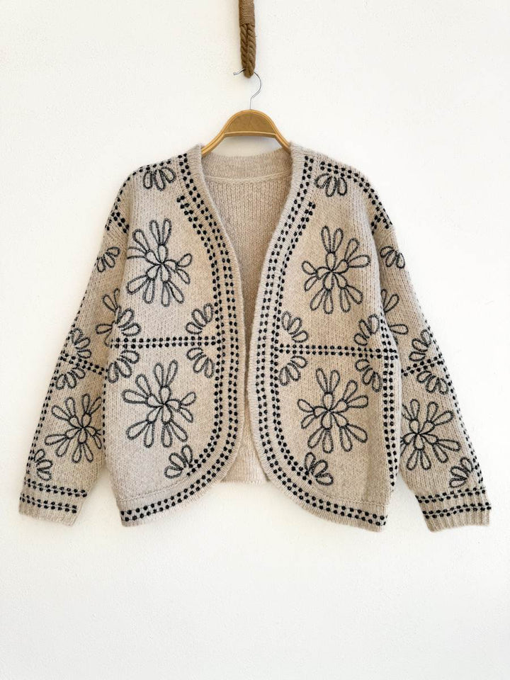 Chaqueta Bordada 0875 Beige única