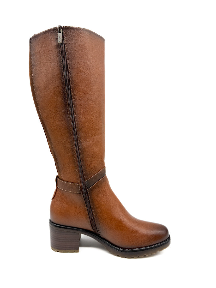 Botas Altas de Elástico con Tacón Cuadrado