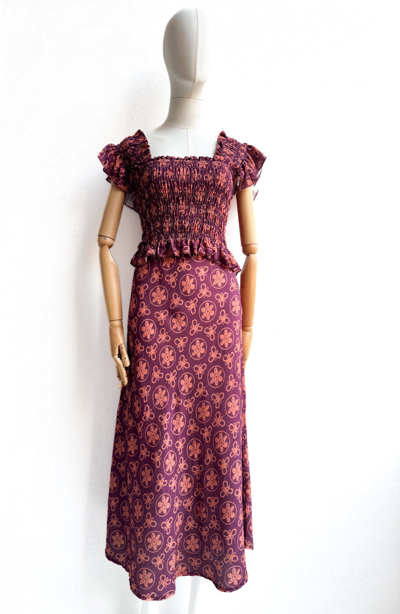 Conjunto Bohemio Violeta con Estampado Floral