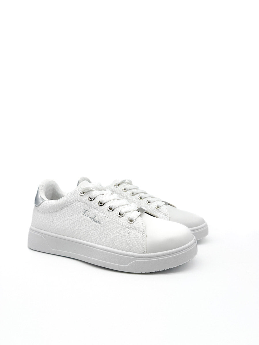 Zapatillas Blancas con Detalles Dorados y Plateados