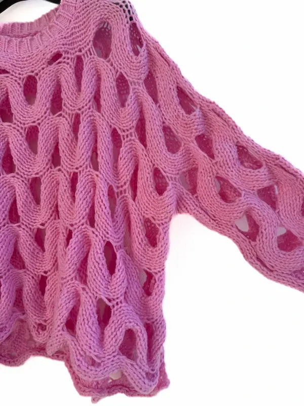 Suéter Textura Wave – Punto Grueso y Calados Orgánicos